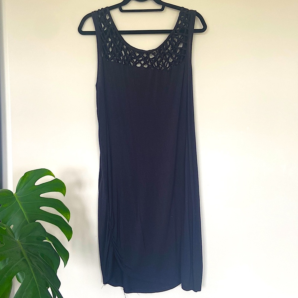 Volcom Woven Neckline Black Dress